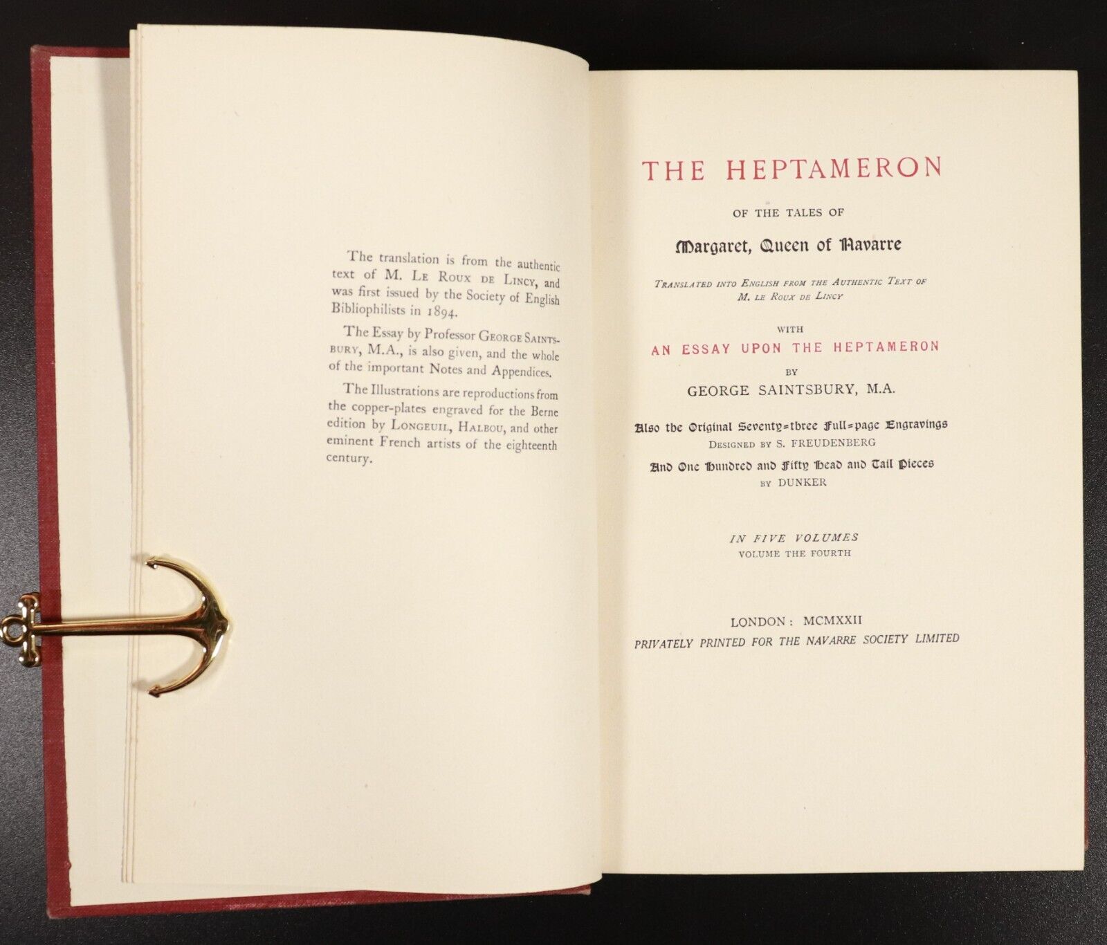 1922 2vol The Heptameron Queen Of Navarre Antique French Literature Books