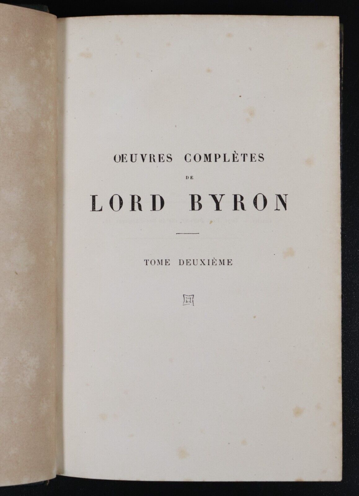 1877 2vol Oeuvres Completes De Lord Byron Antiquarian French Books Fine Binding