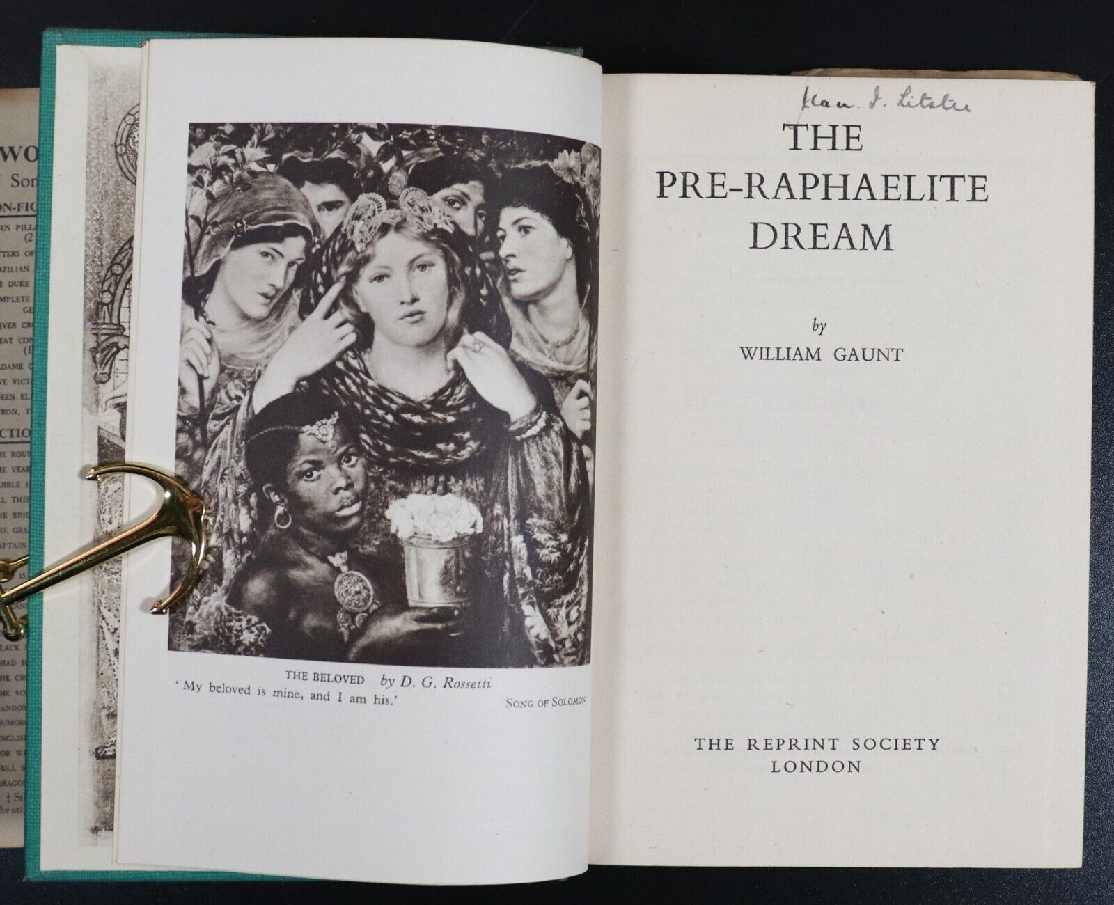 1943 The Pre-Raphaelite Dream by William Guant Art History Book Illustrated