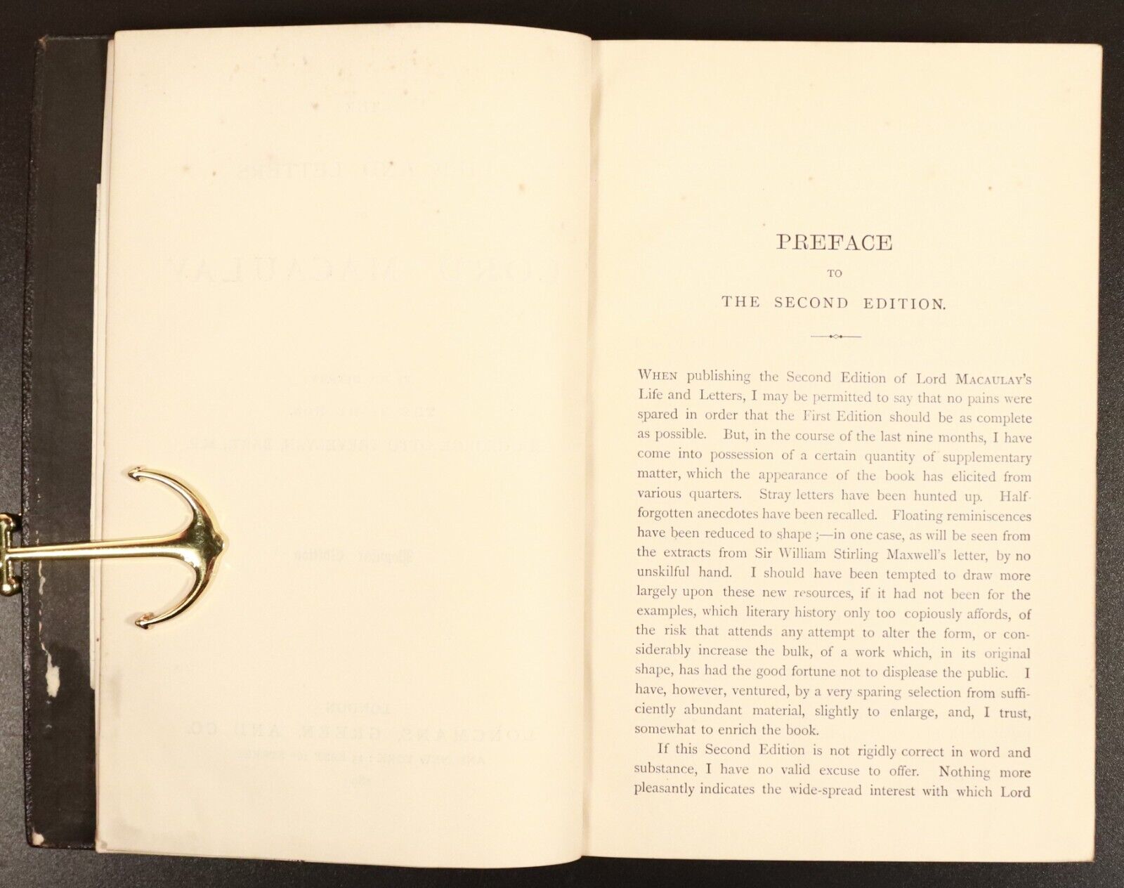 1893 The Life & Letters Of Lord Macaulay Antique British History Book