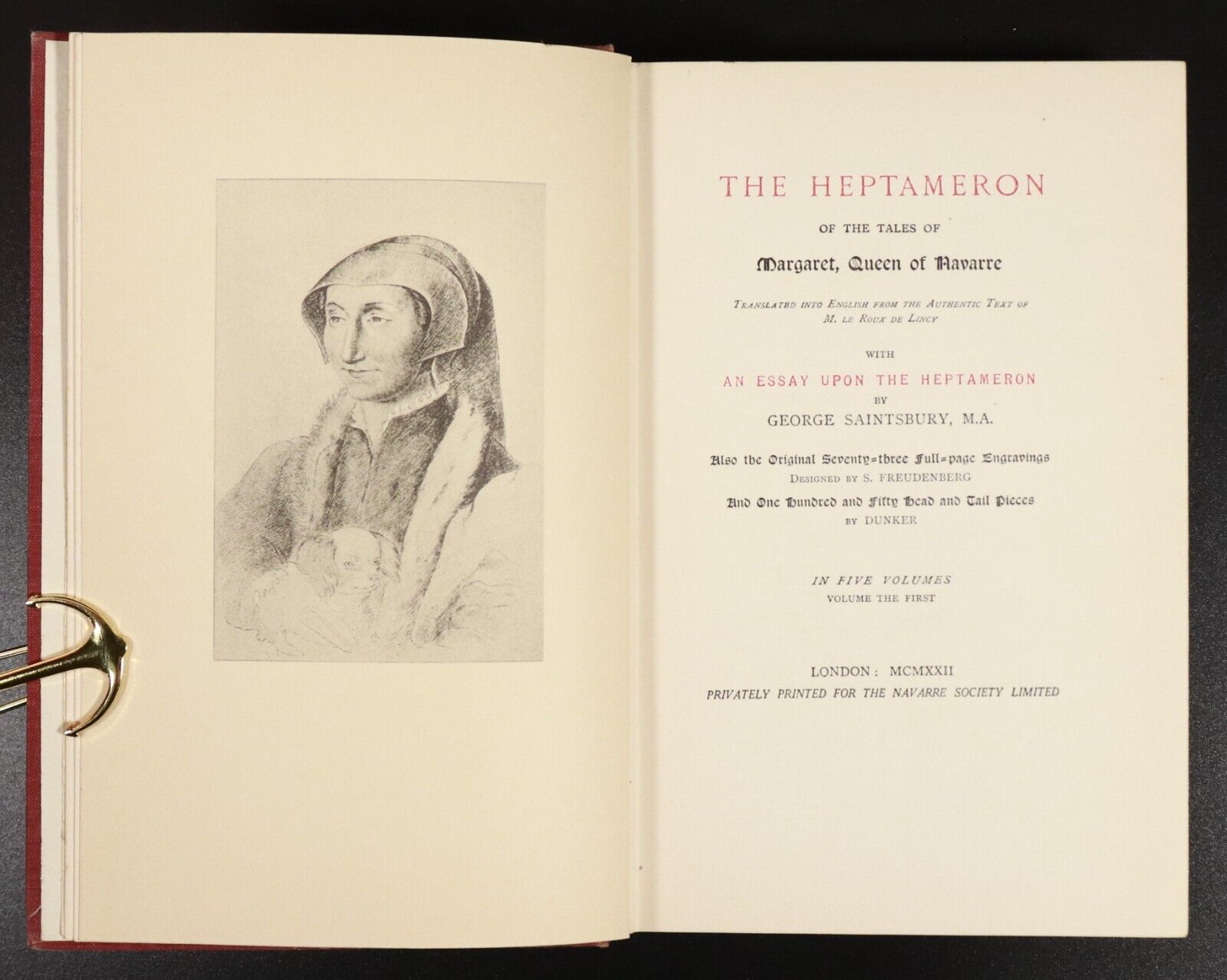 1922 2vol The Heptameron Queen Of Navarre Antique French Literature Books