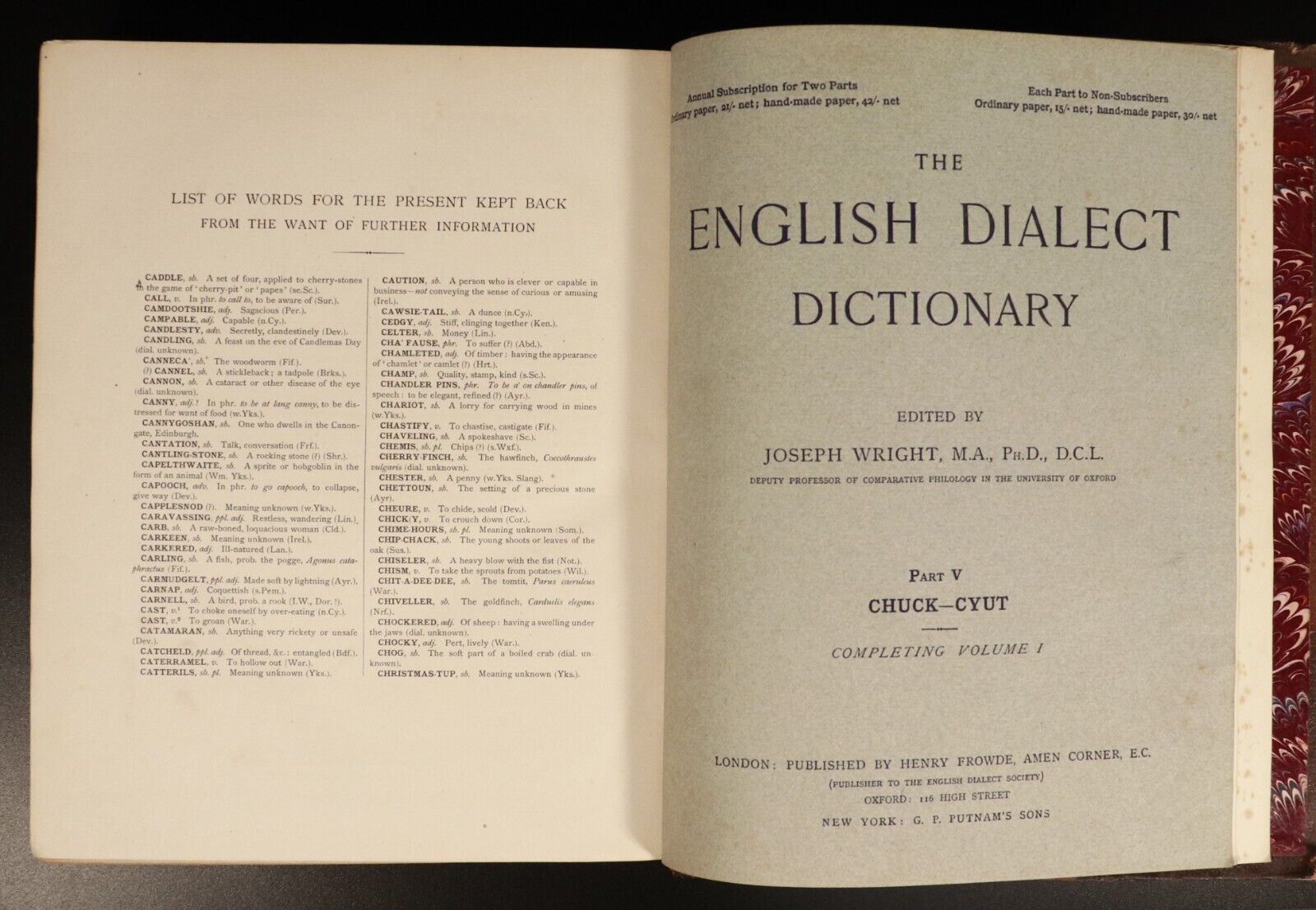 1898 6vol The English Dialect Dictionary British Antiquarian Reference Book Set