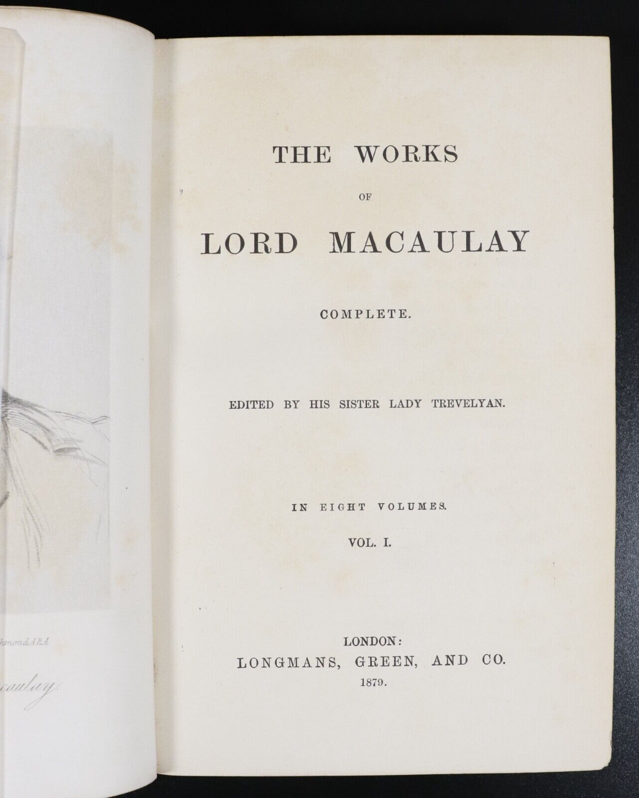 1879 8vol The Works Of Lord Macaulay Complete Antique British History Book Set