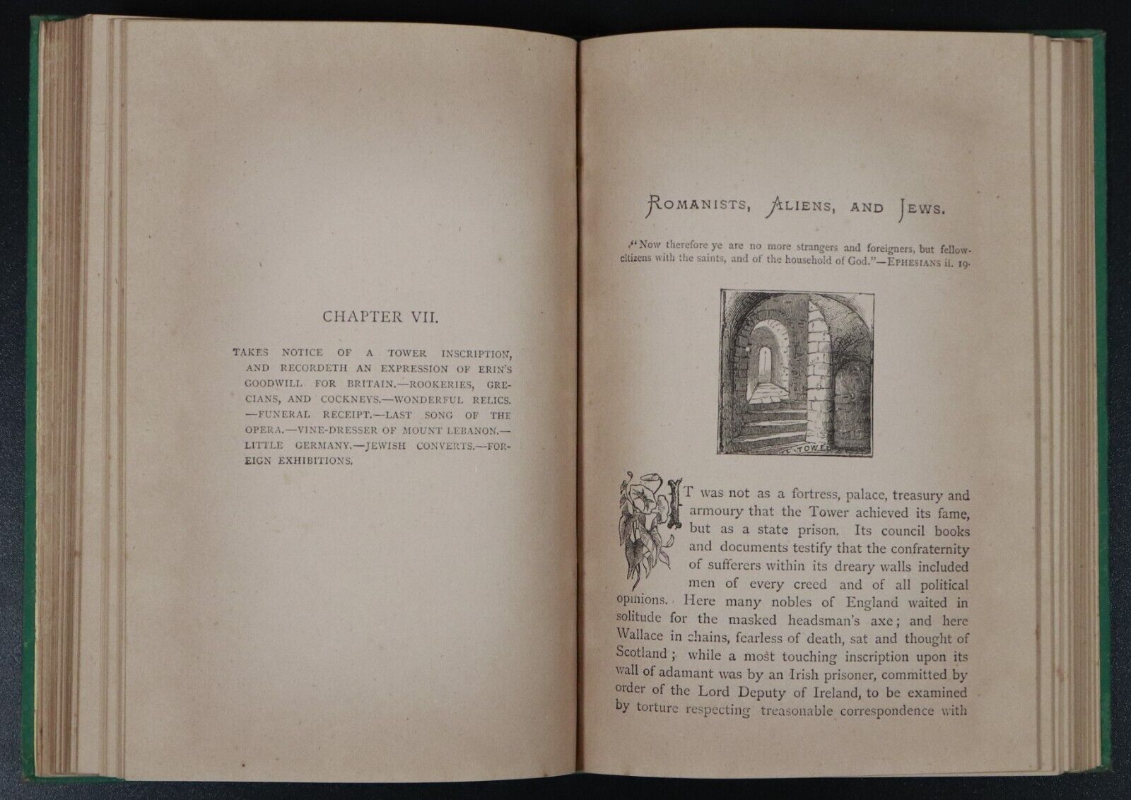 1875 Round The Tower: London City Mission Story Antique British History Book