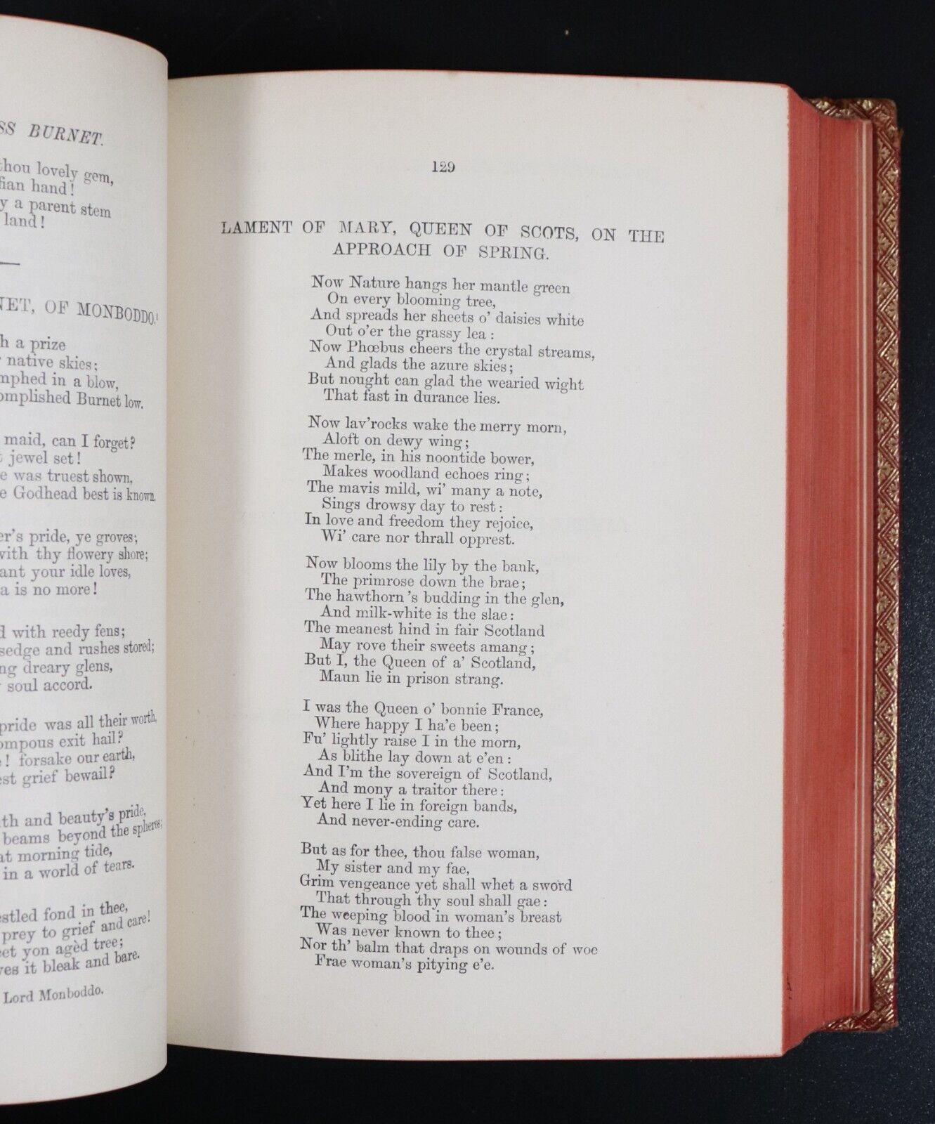 1889 The Poetical Works Of Robert Burns Antique Scottish Literature Book