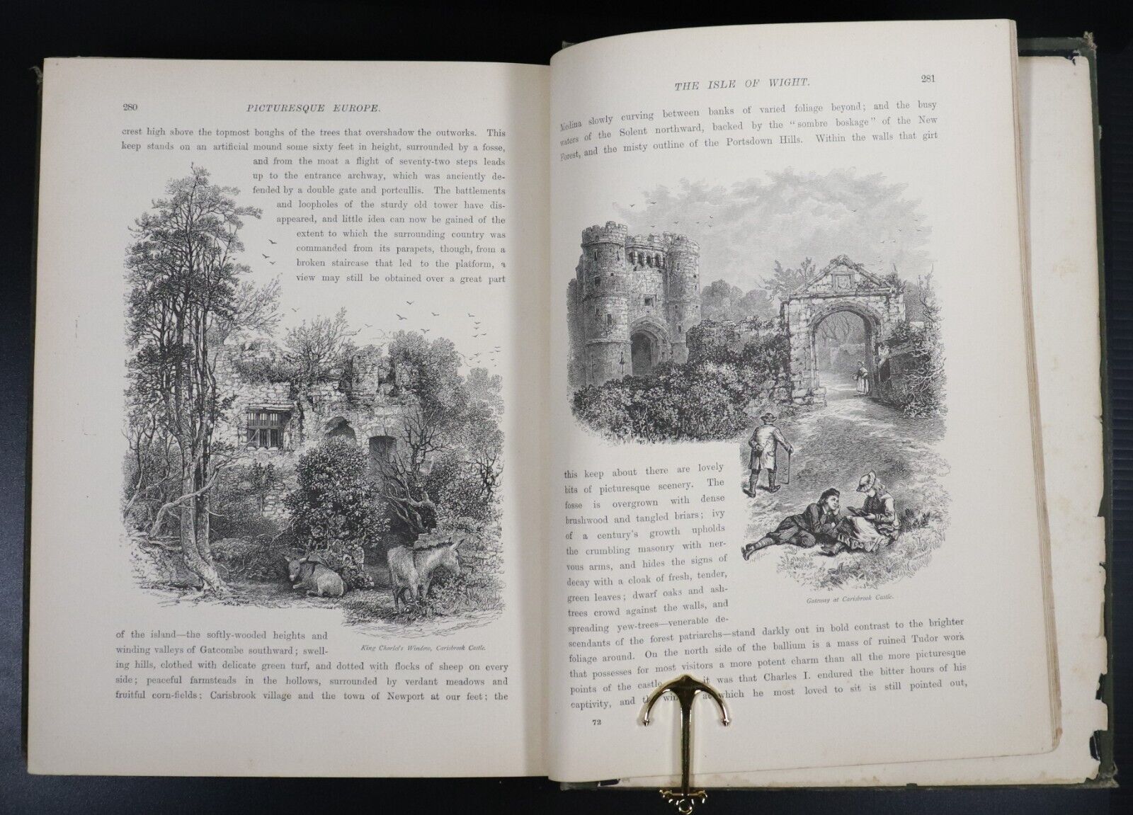 c1890 Picturesque Europe: The British Isles Antiquarian Illustrated History Book