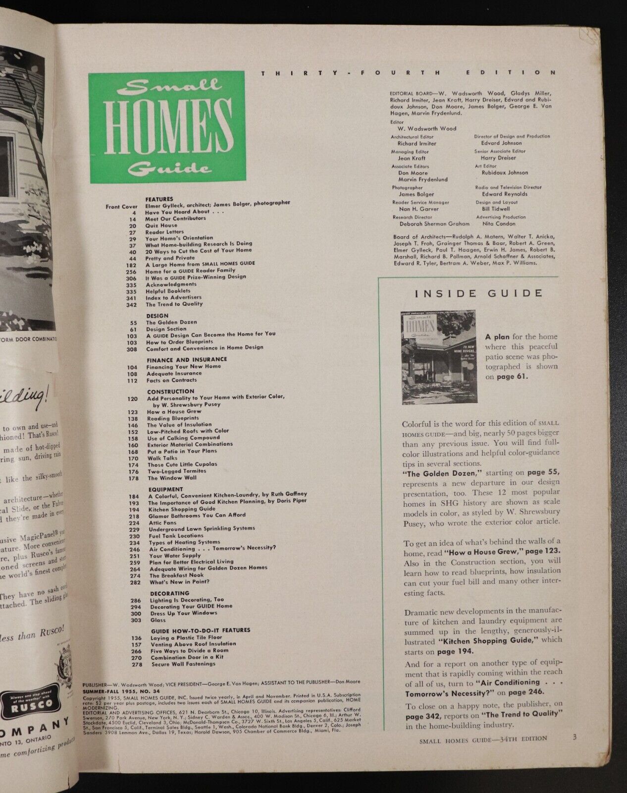 1955 Small Homes Guide American Architecture And House Building Design Book - 0
