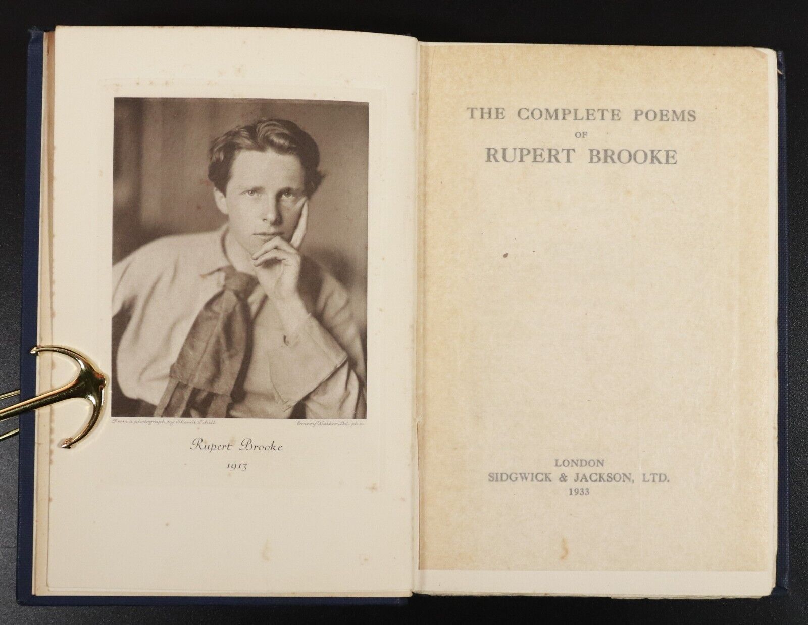 1933 The Complete Poems Of Rupert Brooke Antique British Poetry Book