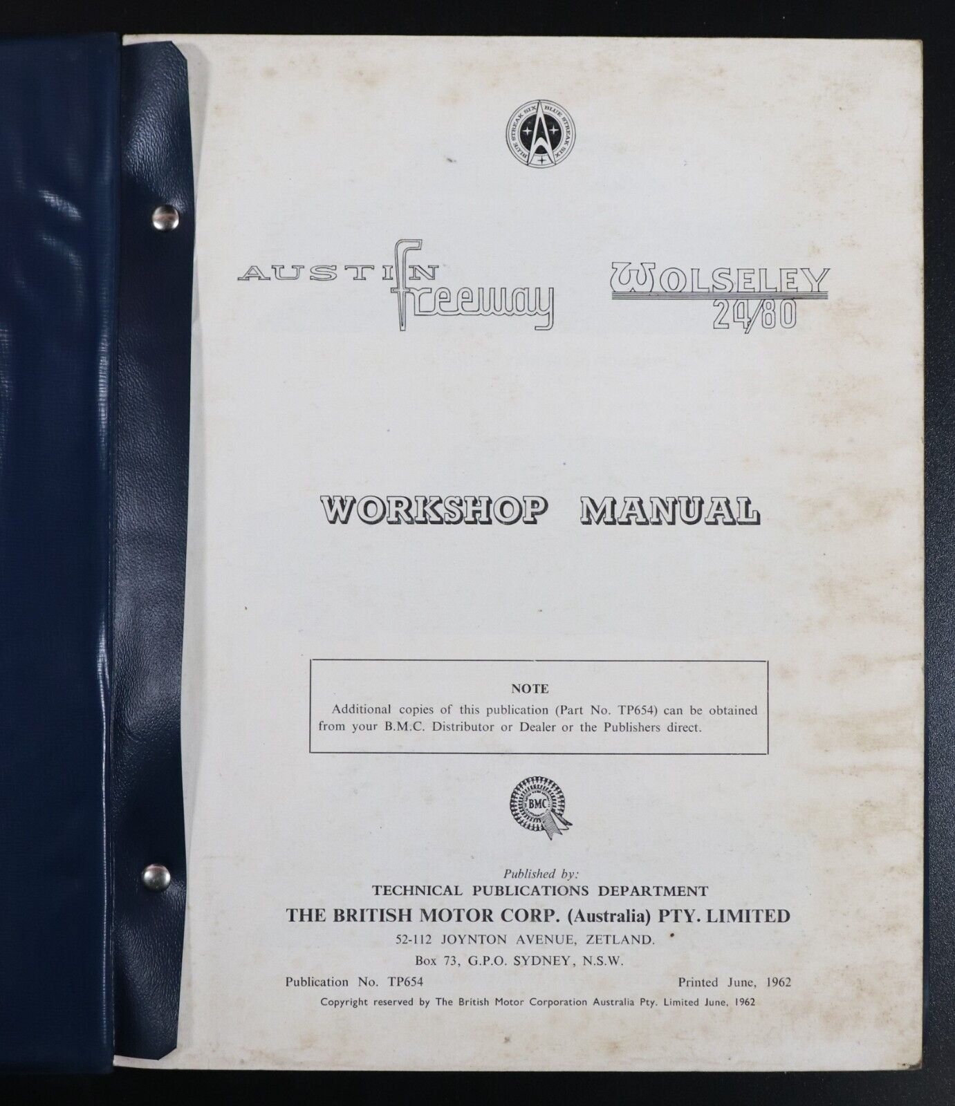 1962 Austin Freeway Wolseley 24/80 Workshop Manual Automotive Repair Book - 0