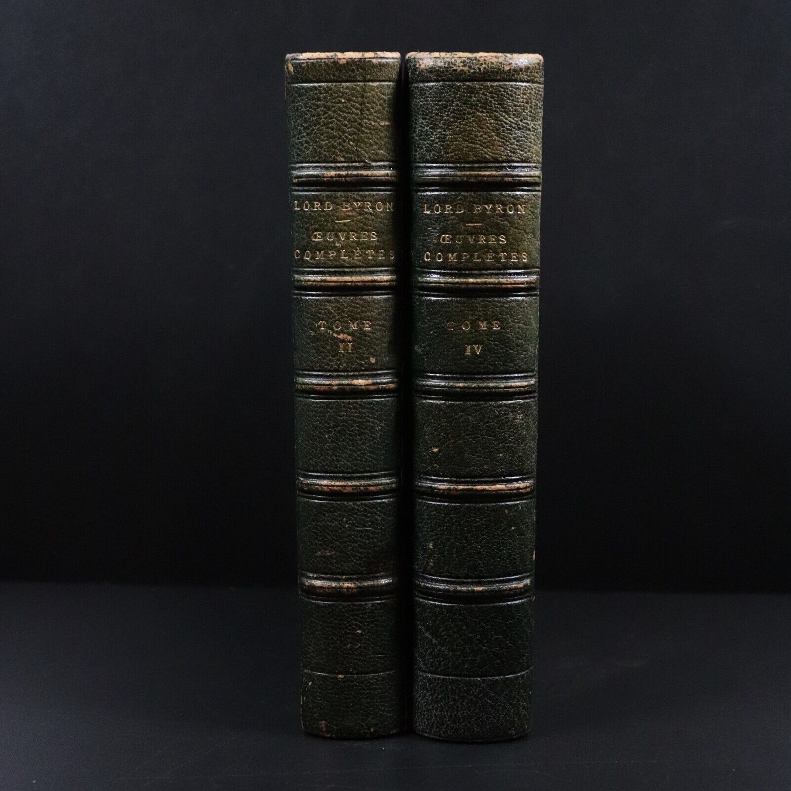 1877 2vol Oeuvres Completes De Lord Byron Antiquarian French Books Fine Binding