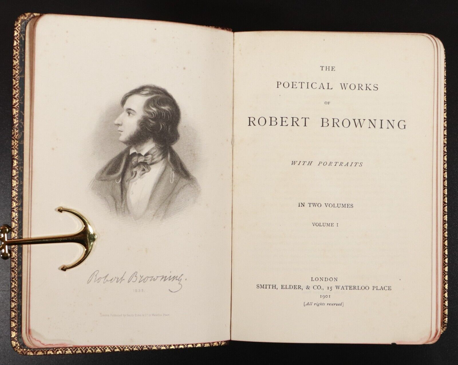 1901 2vol The Poetical Works Of Robert Browning Antique Poetry Book Set