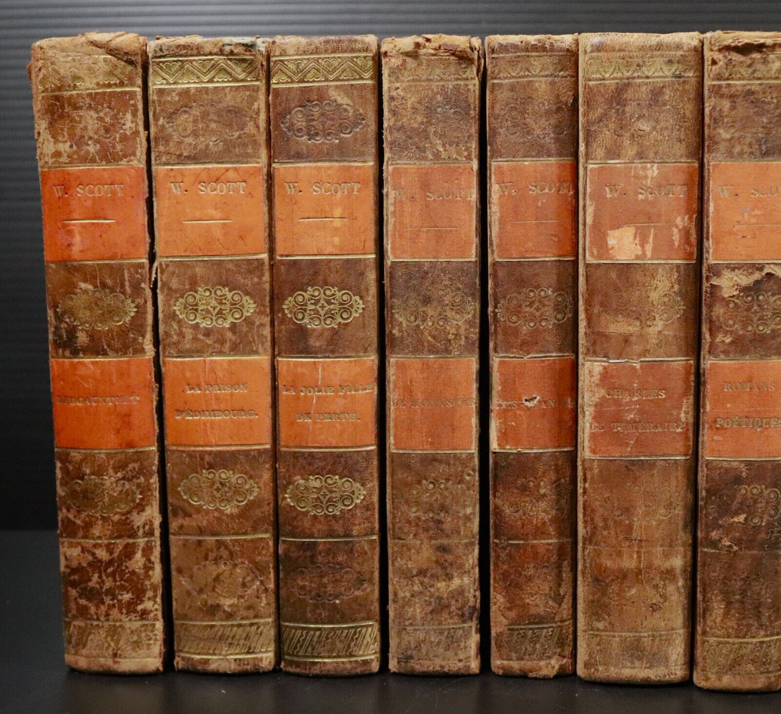 1830 21vol Oeuvres De Walter Scott Antiquarian Fiction Books Set French