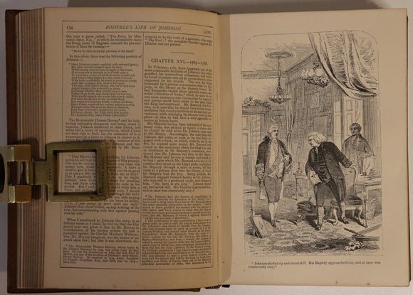 c1859 Life Of Samuel Johnson by James Boswell Antique Literature Biography Book