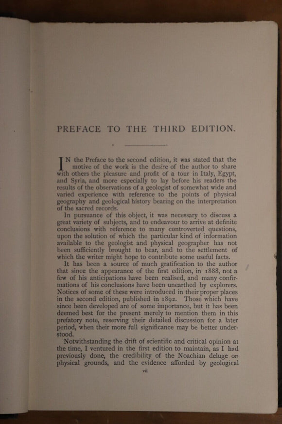 1895 Modern Science In Bible Lands by John Dawson Antique History Book Palestine