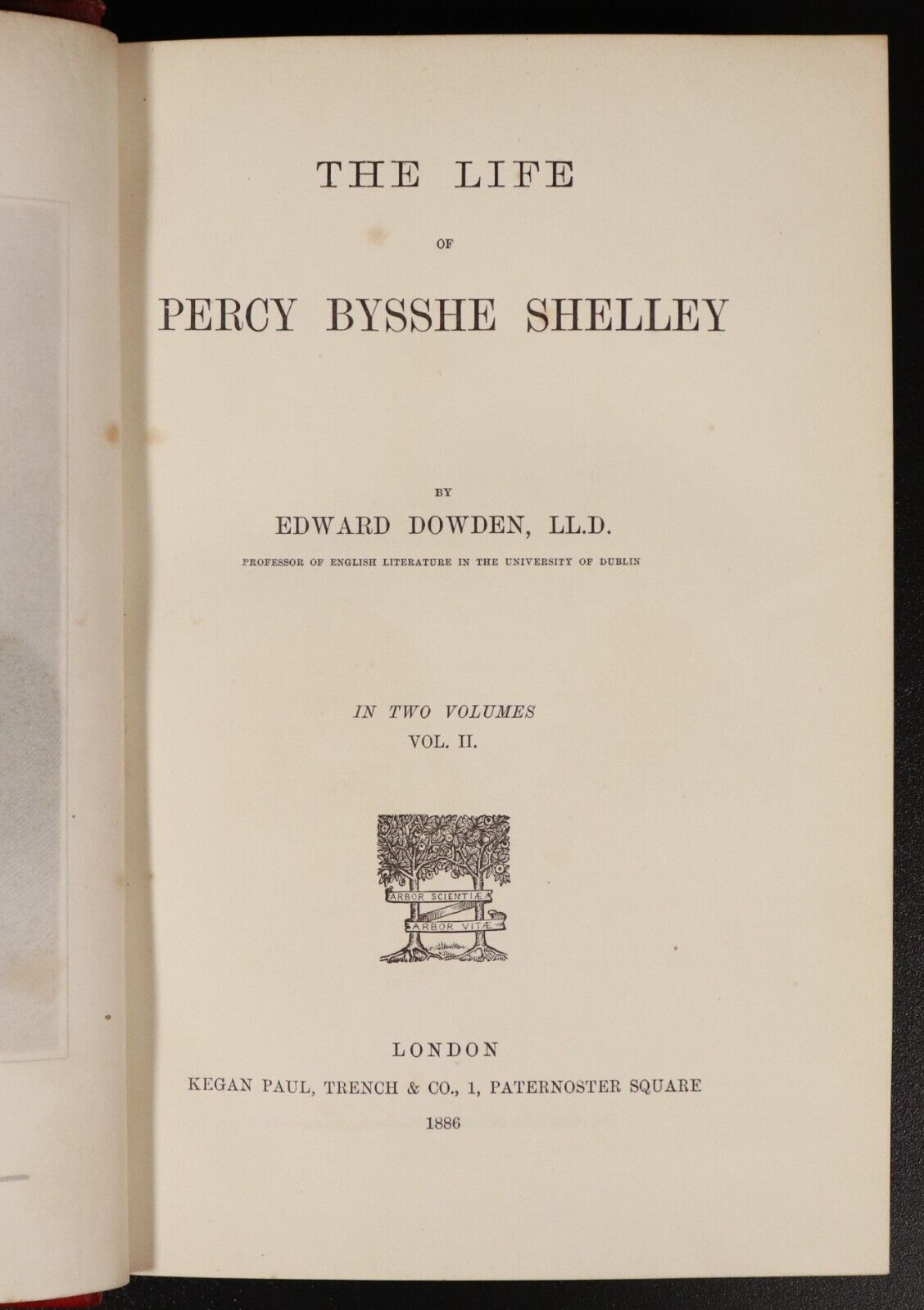 1886 2vol The Life Of Percy Bysshe Shelley by E. Dowden Antique History Book Set