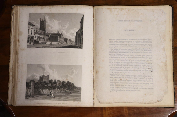 c1830 Great Britain Illustrated Antique British History & Engravings Book