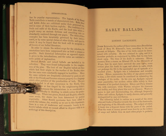1862 Early Ballads Traditions & Customs Robert Bell Antique Music History Book