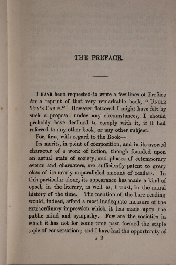 1853 Uncle Tom's Cabin by Harriet Beecher Stowe Antiquarian Fiction Book