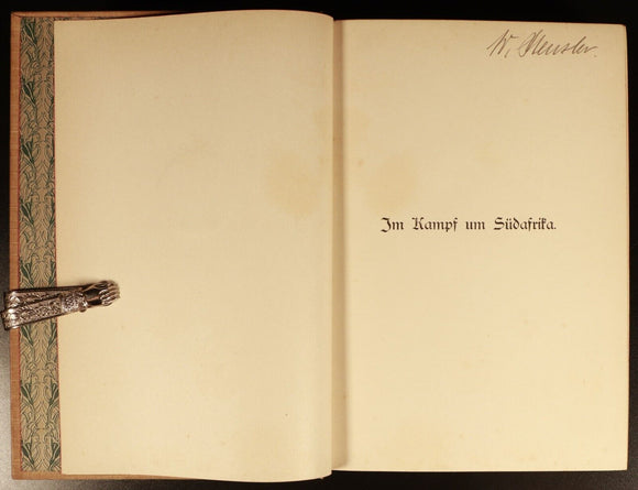 1902 Im Kampf um Sud-Afrika Paul Kruger Antique World History Book In German 1st