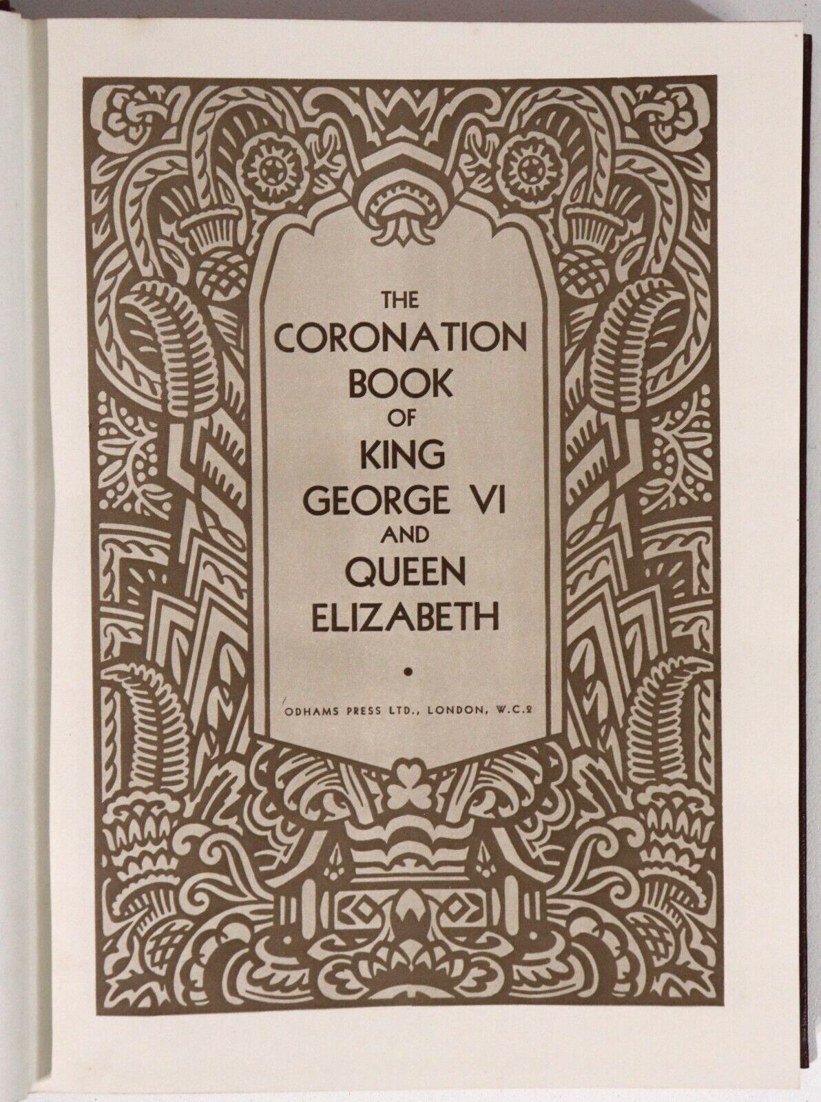 1937 Coronation Book Of King George VI Antique British Royal History Book - 0