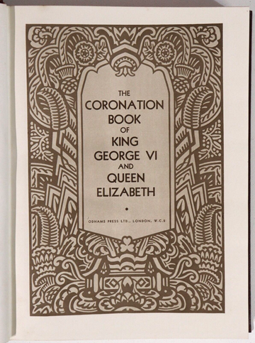 1937 Coronation Book Of King George VI Antique British Royal History Book - 0