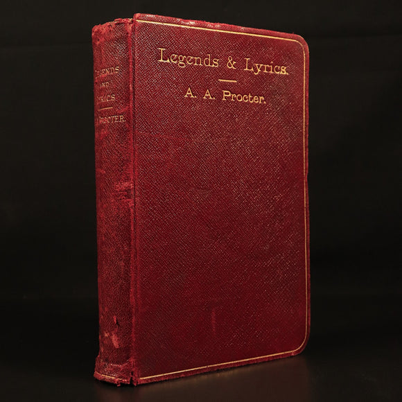 1892 Legends & Lyrics by Adelaide Anne Procter Antique British Poetry Book