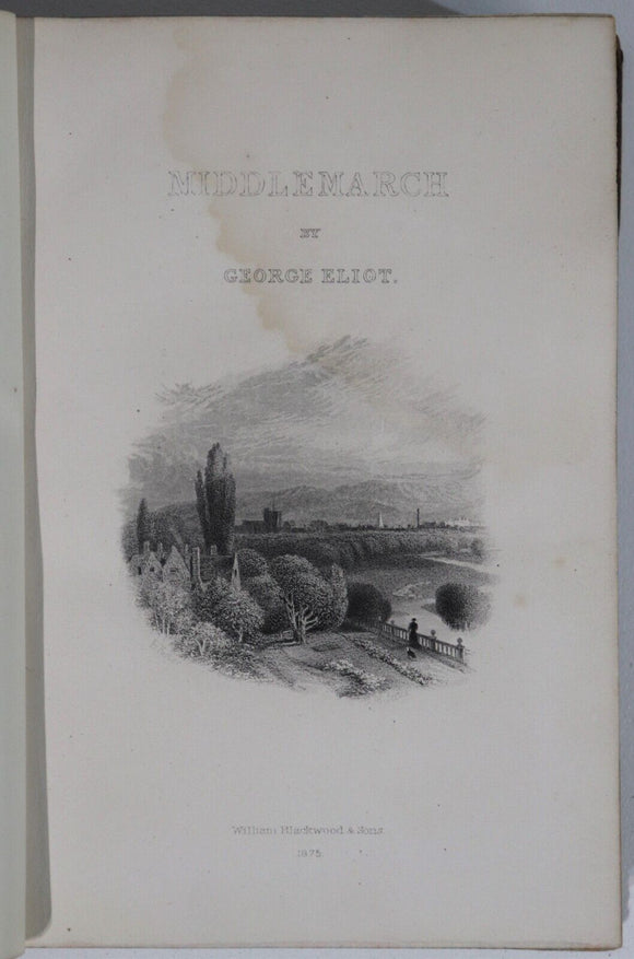 c1880 5vol George Eliot's Novels Antique English Fiction Book Collection