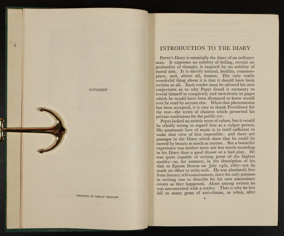 1933 The Diary Of Samuel Pepys Selections Antique British History Book