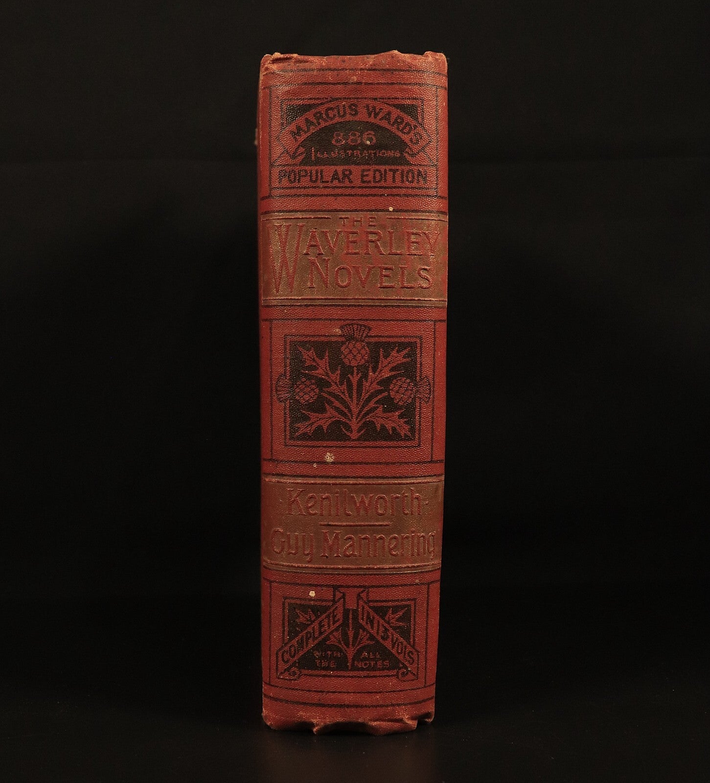 1882 Kenilworth + Guy Mannering by Walter Scott Antique Fiction Books 2vol In 1 - 0
