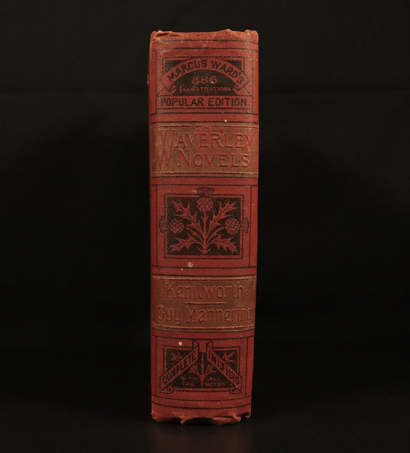 1882 Kenilworth + Guy Mannering by Walter Scott Antique Fiction Books 2vol In 1