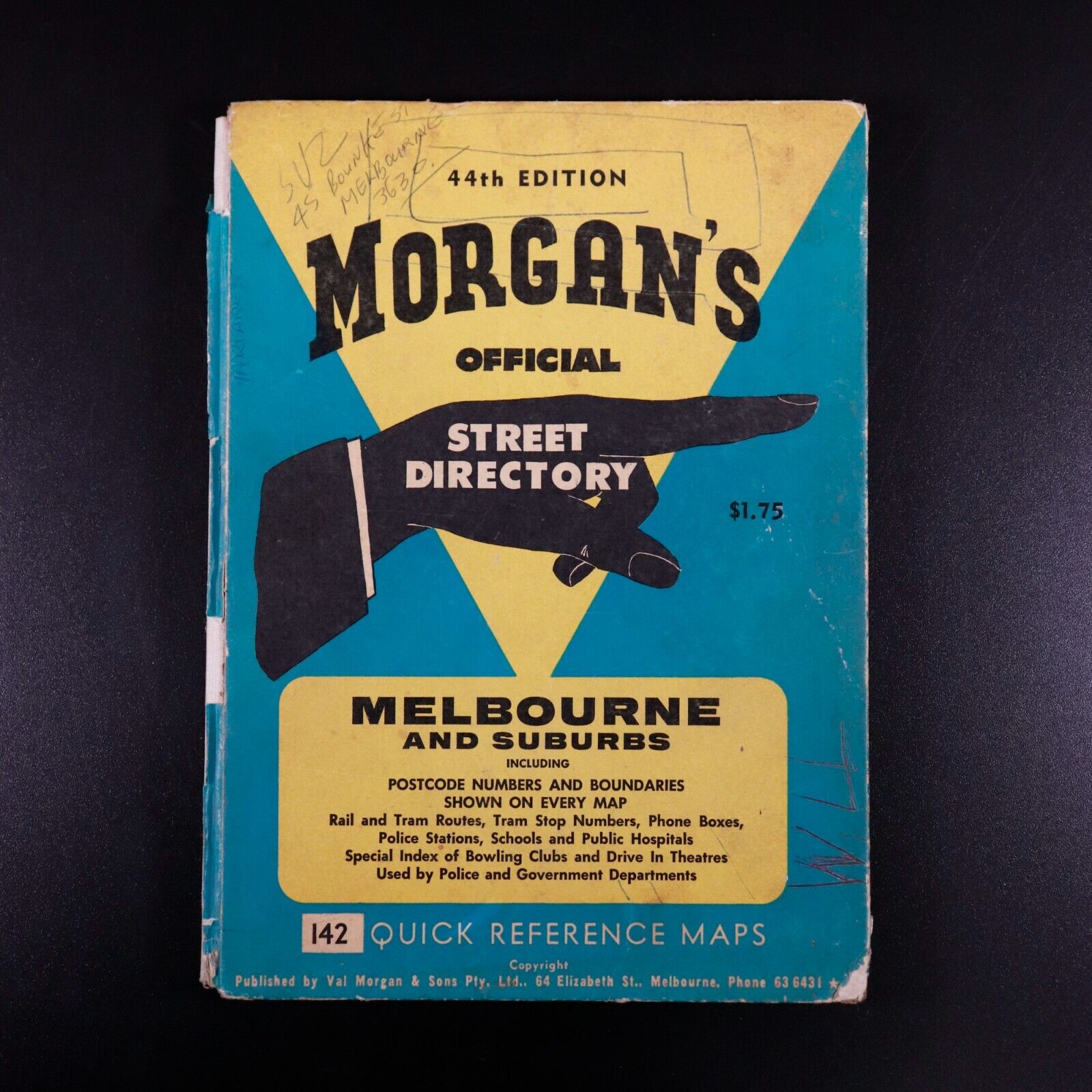 c1961 Morgan's Official Street Directory - Melbourne Vintage Maps Reference Book