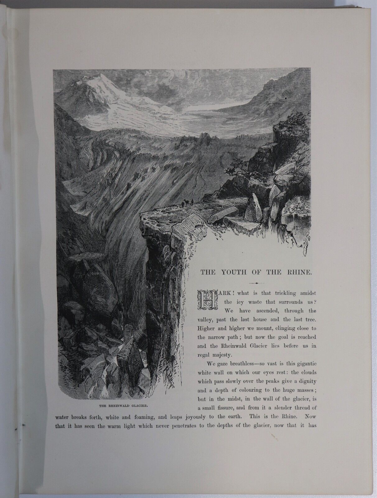 1878 The Rhine: From Source To The Sea by G Bartley Antique Picturesque Book