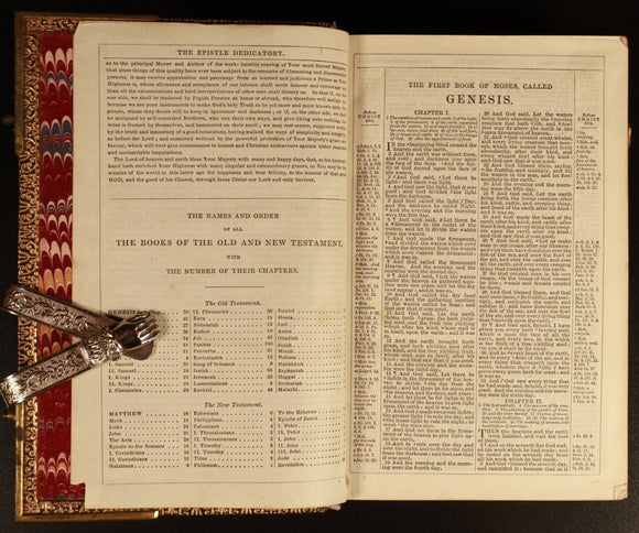 c1880 The Prince James Bible + The Psalms Of David Antiquarian Bible w/Maps