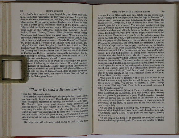 1955 Here's England by Ruth McKenney Vintage British Travel Guide Book