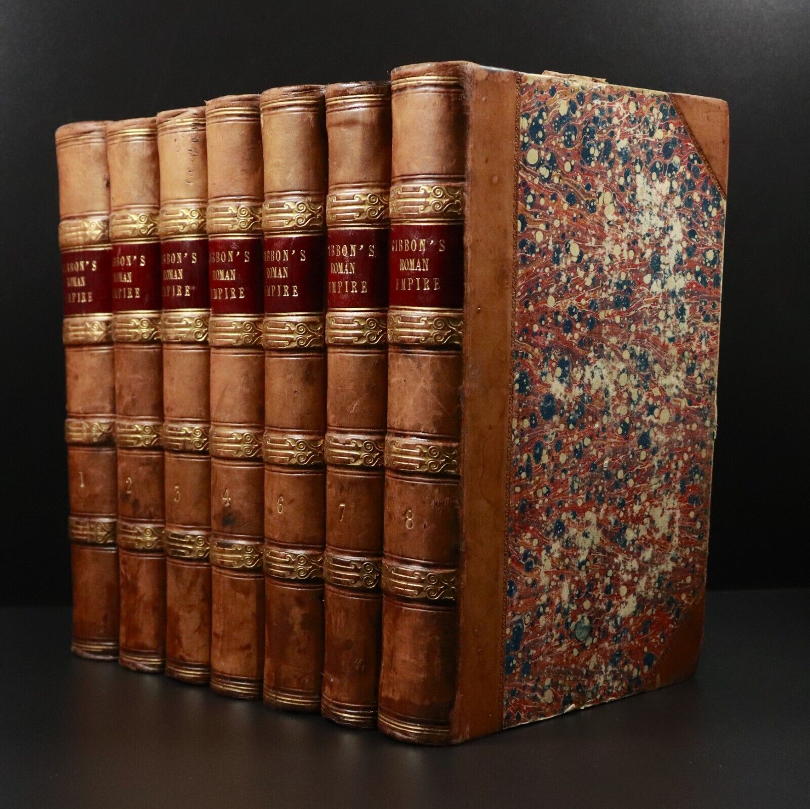 1854 7vol History Of Decline & Fall Roman Empire by E. Gibbon Antiquarian Books - 0