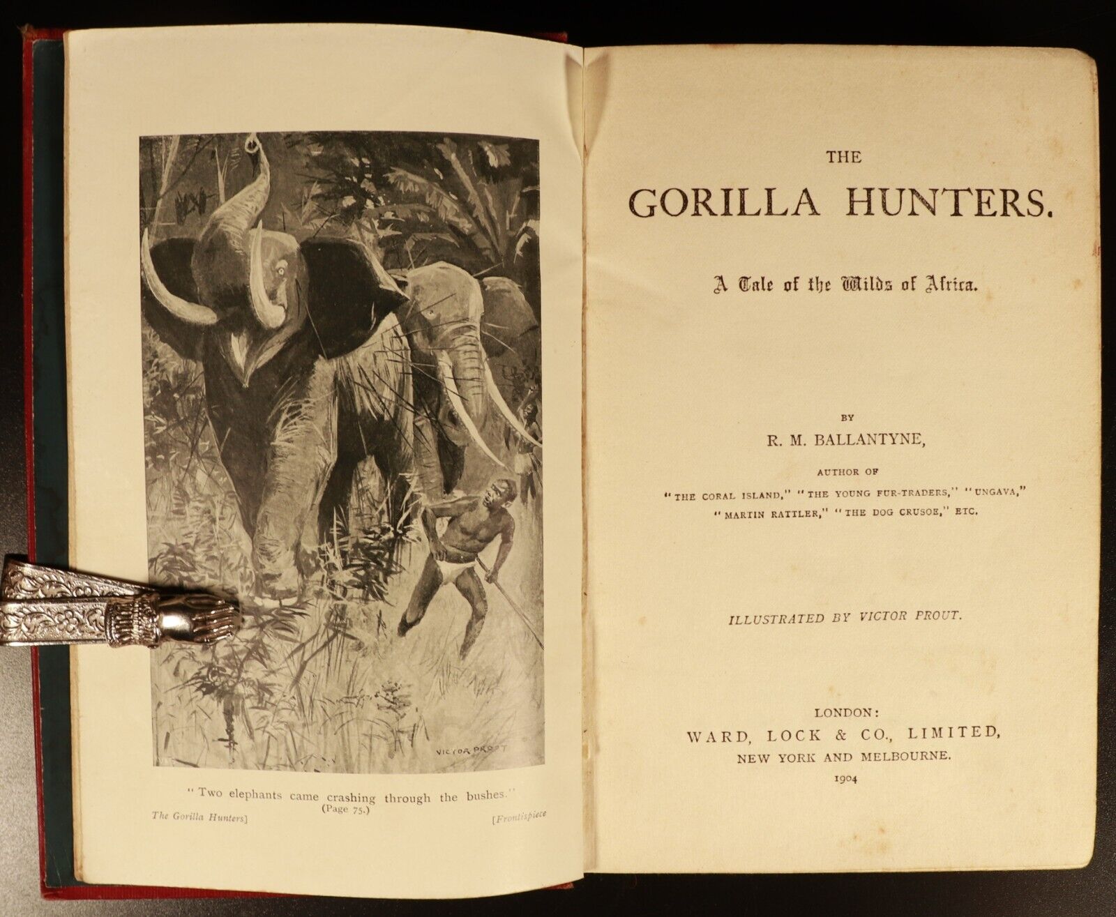 1904 The Gorilla Hunters by R.M. Ballantyne Antique Scottish Fiction Book