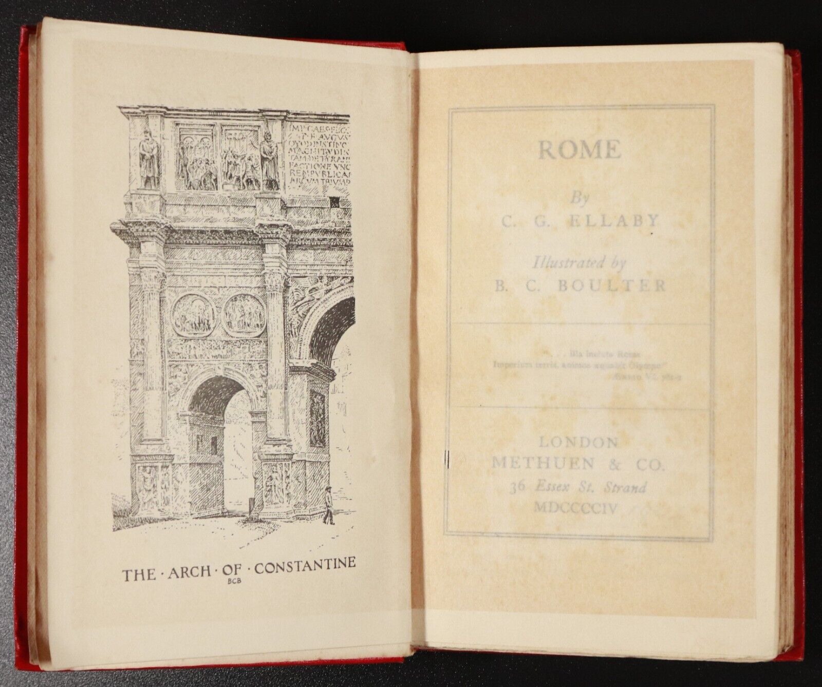 1904 Rome by C.G. Ellaby Antique Roman History Book Illustrated by B.C. Boulter