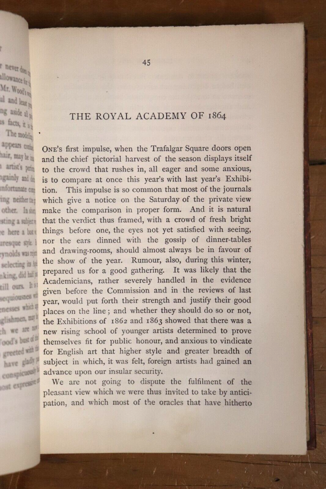 1866 Essays On Art by Francis Turner Palgrave Antique British Art History Book