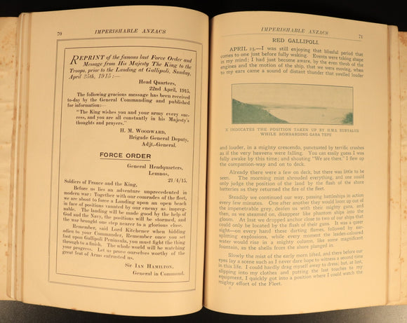 Imperishable Anzacs Story Of First Brigade 1916 Antique Military History Book