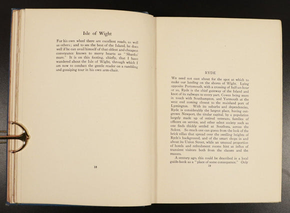 1908 Isle Of Wight by AR Hope Moncrieff & A Heaton Cooper Antique Book w/Map