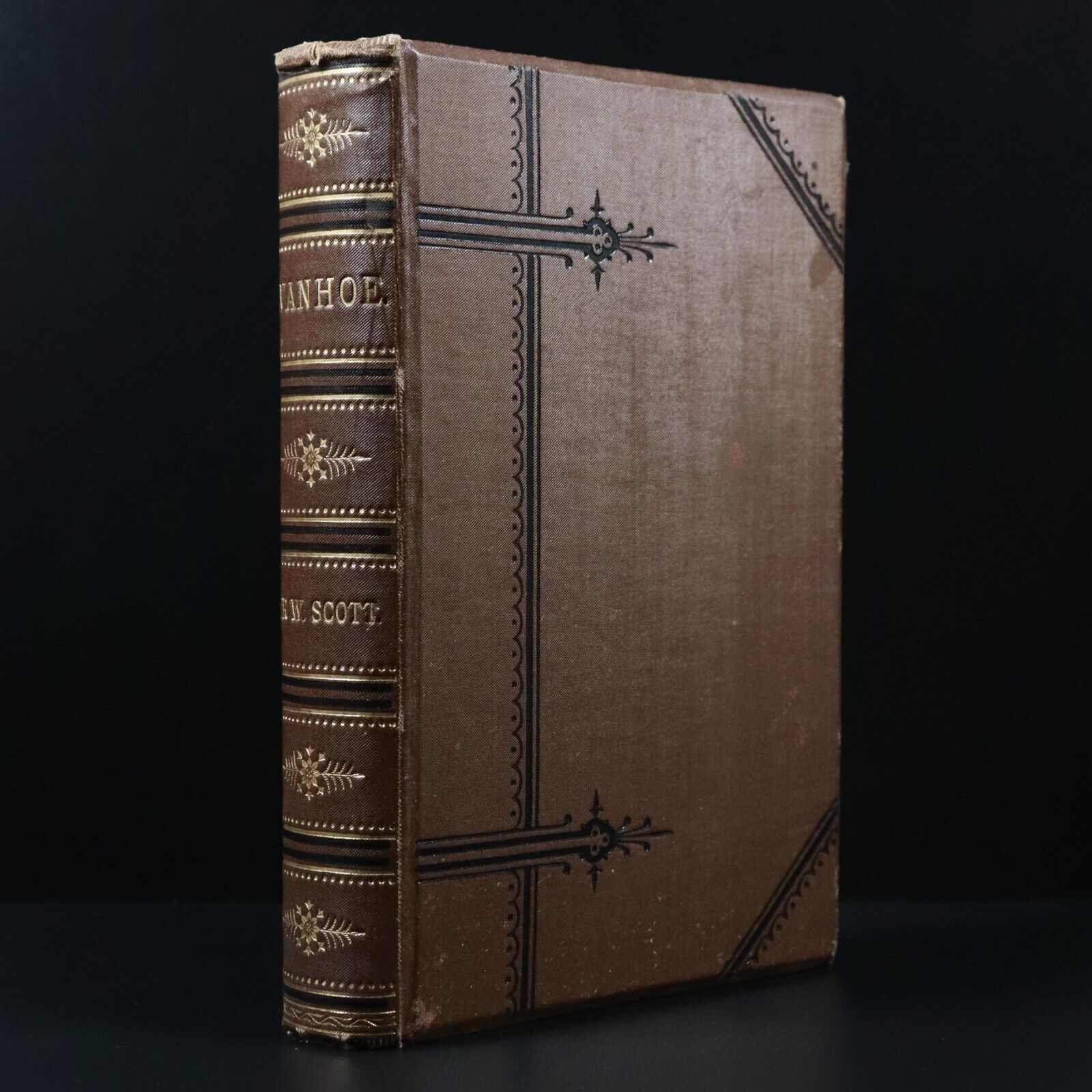 c1880 Ivanhoe by Walter Scott Antique Fiction Book Waverley Novels Fine Binding