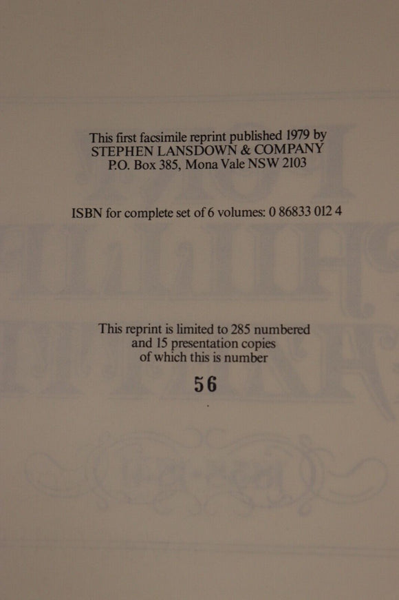 1979 5vol Port Phillip Gazette 1838 to 1841 Australian Newspaper History Books