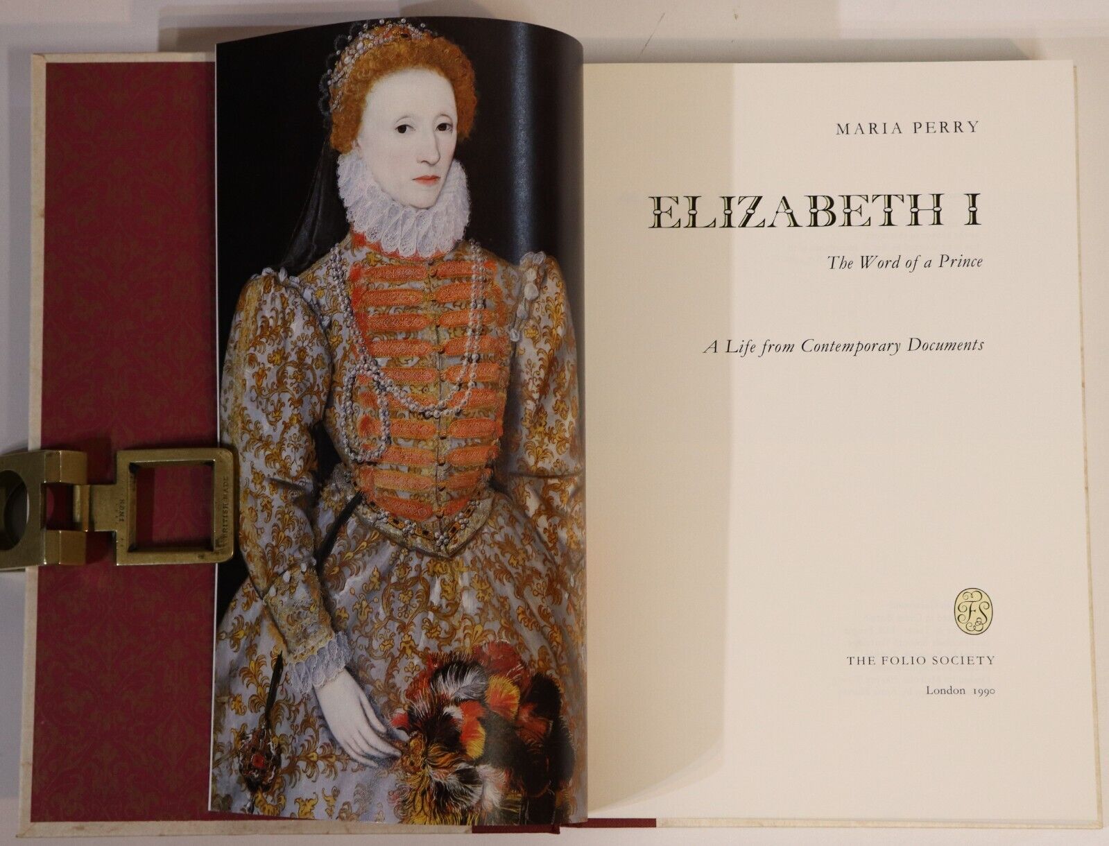 1990 Elizabeth I: The Word Of A Prince Folio Society British History Book