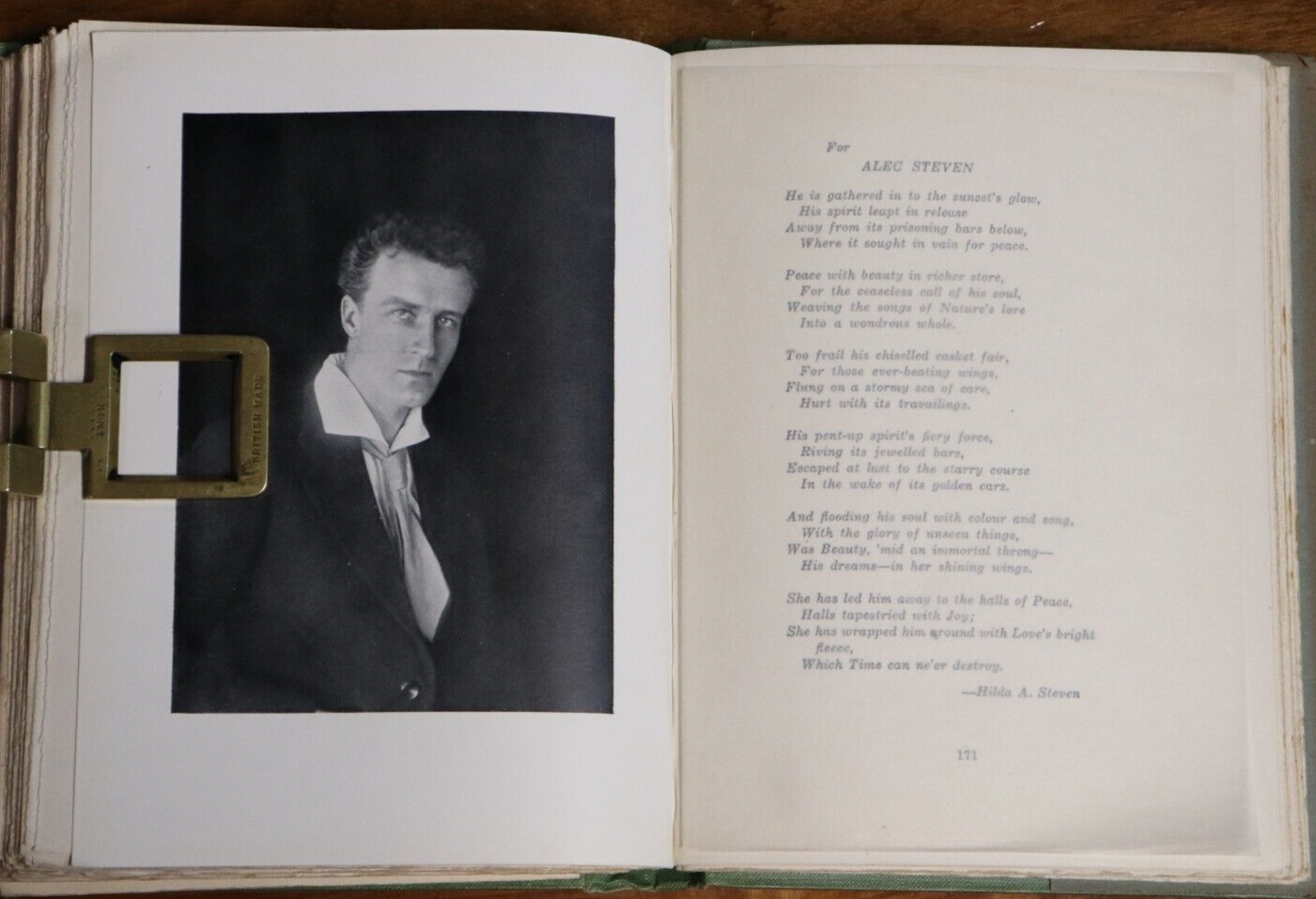 1925 Collected Poems Of Alexander G Steven Antique Australian Poetry Book 1st