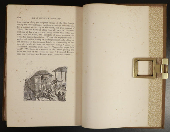 1883 On A Mexican Mustang by Alex E. Sweet Antique American Fiction Book 1st UK