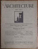 1931 Architecture Magazine April Charles Scribner Architecture Magazine Book-1