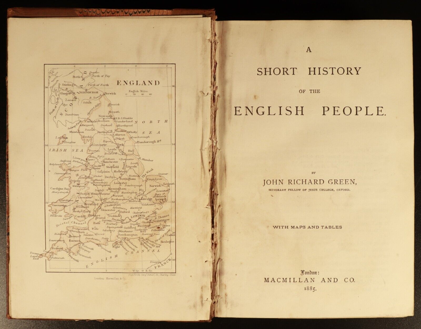 1885 A Short History Of The English People JR Green Antique British History Book