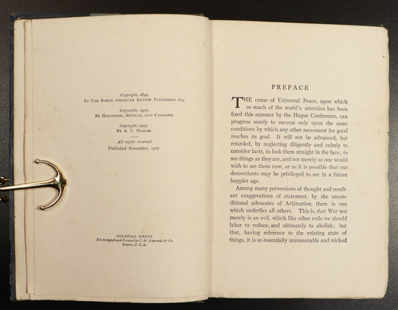 1907 Some Neglected Aspects Of War by A.T. Mahan Antique Military History Book