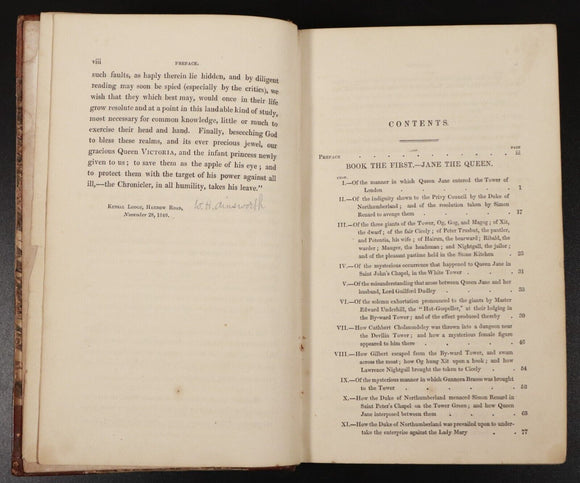 c1840 The Tower Of London Historical Romance W.H. Ainsworth Antiquarian Book