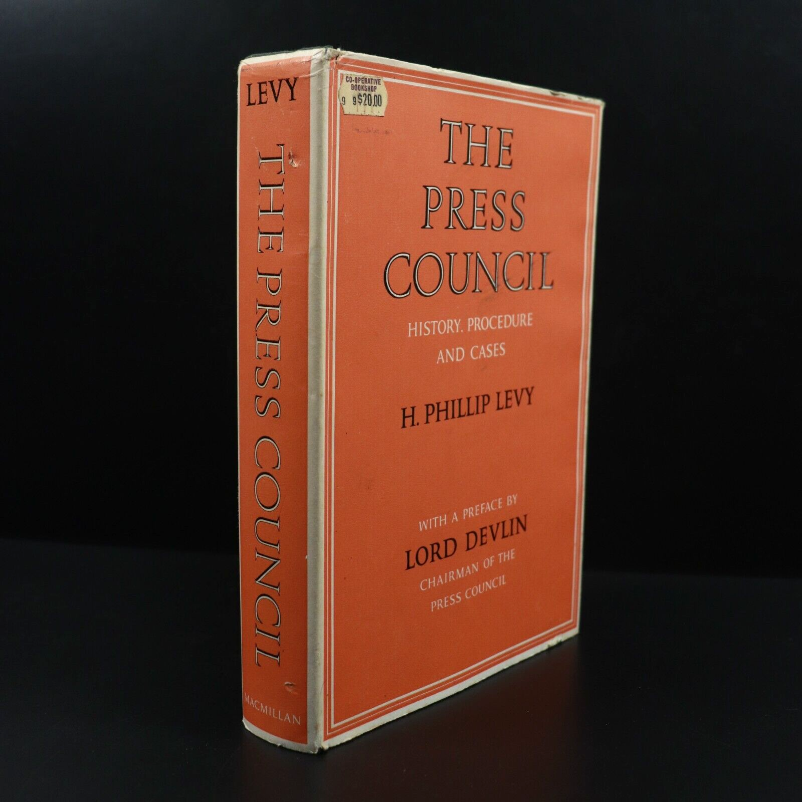 1967 The Press Council by H. Phillip Levy Vintage Media Journalism History Book